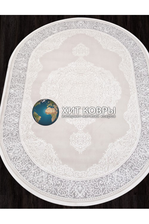 Турецкий ковер Moda 1386 Серый овал